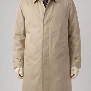Men’s London Fog classic trench coat with faux fur lining, size 44 regular